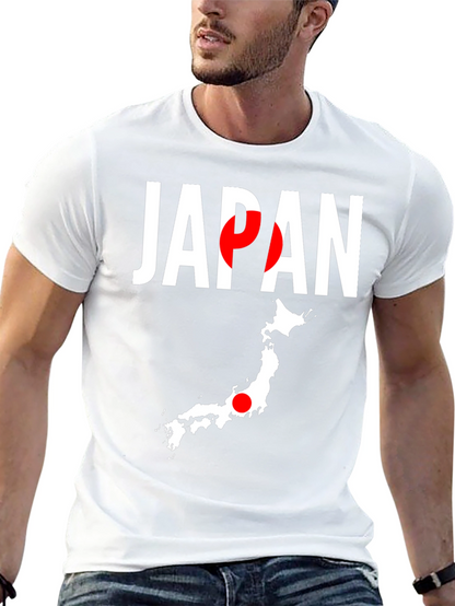 Japan Flag Graphic Tee - Black Crew Neck T-Shirt
