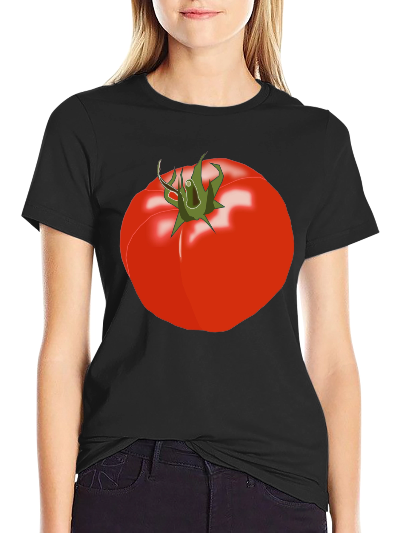 Tomato Graphic Tee - Unisex Black T-Shirt