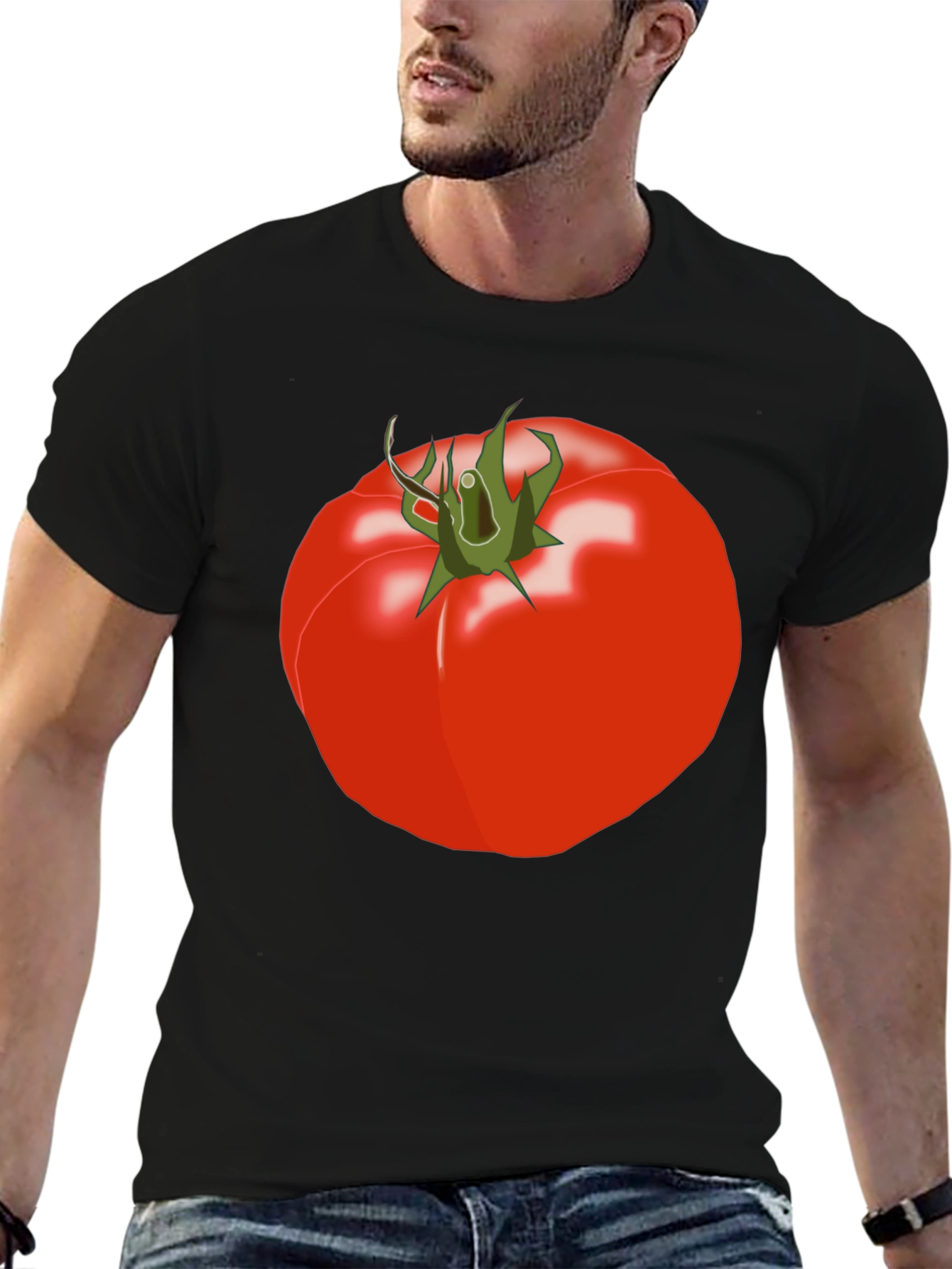 Tomato Graphic Tee - Unisex Black T-Shirt