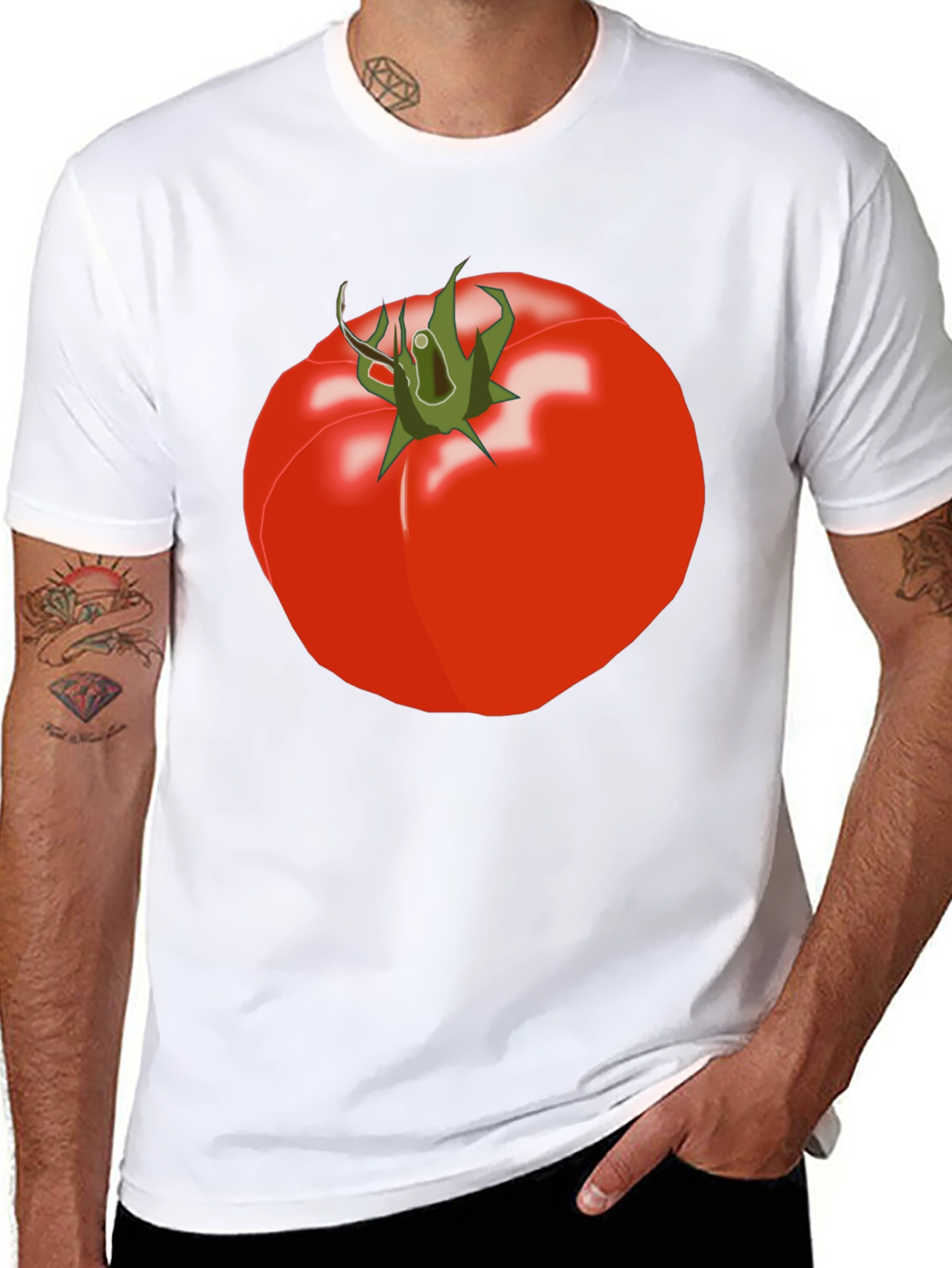 Tomato Graphic Tee - Unisex Black T-Shirt