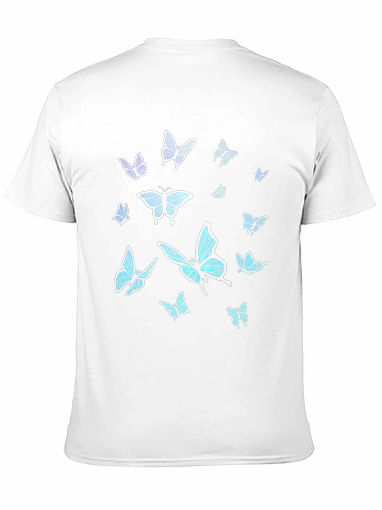 Butterfly Print Black T-Shirt