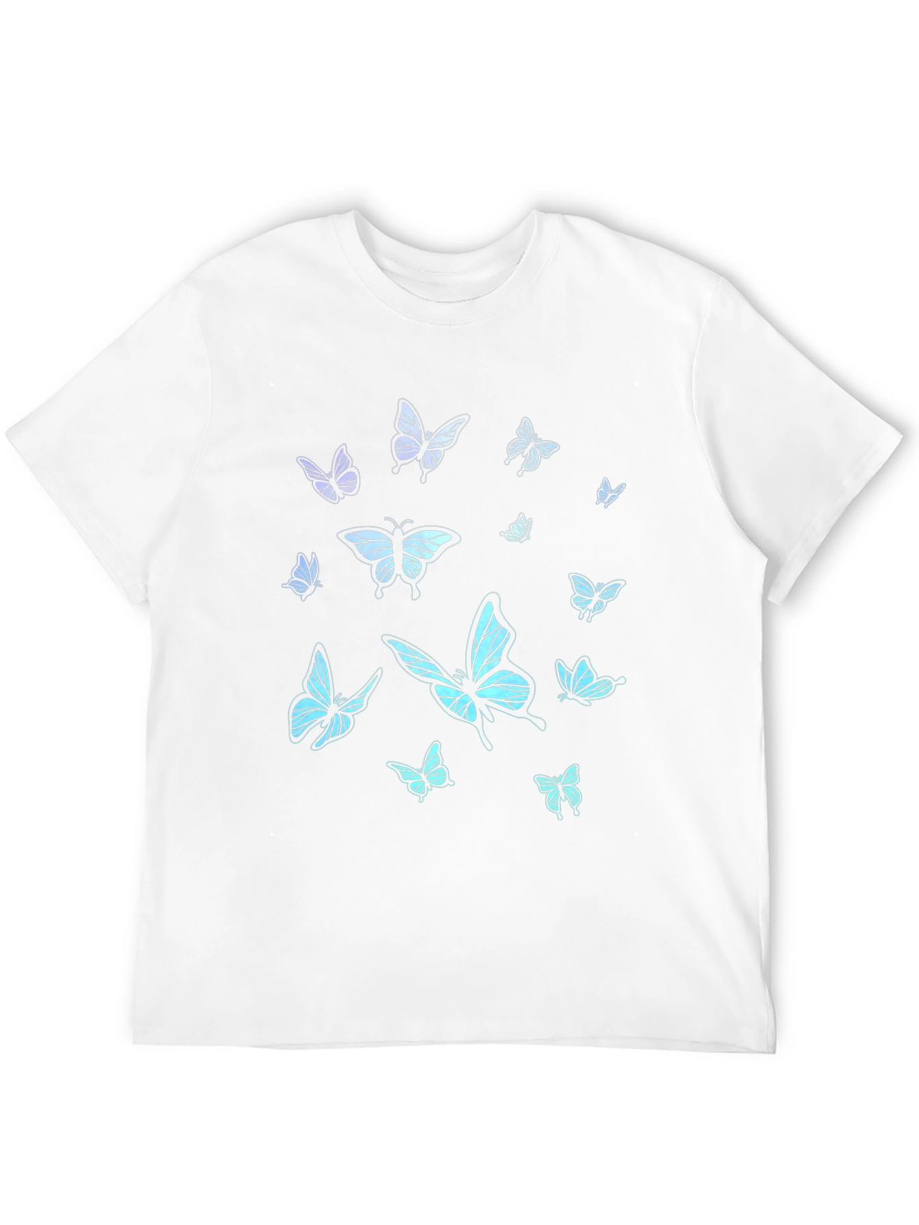 Butterfly Print Black T-Shirt