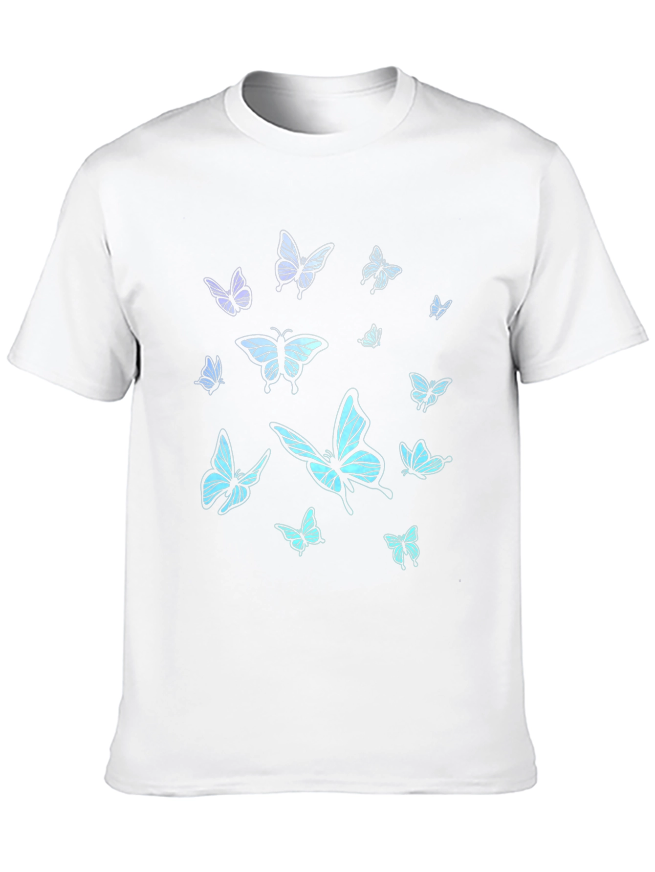 Butterfly Print Black T-Shirt