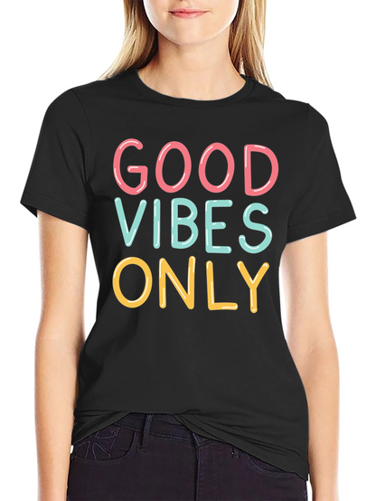 Good Vibes Only Graphic Tee - Trendy Casual Shirt
