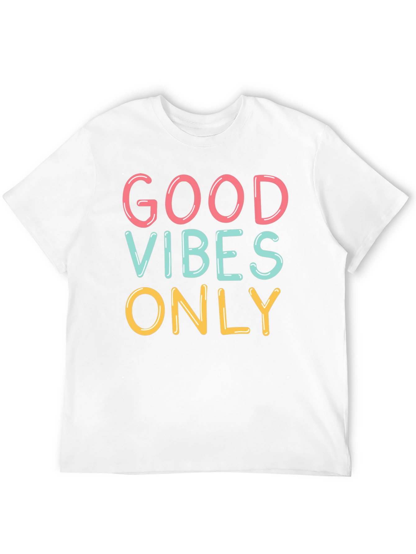 Good Vibes Only Graphic Tee - Trendy Casual Shirt