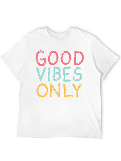 Good Vibes Only Graphic Tee - Trendy Casual Shirt