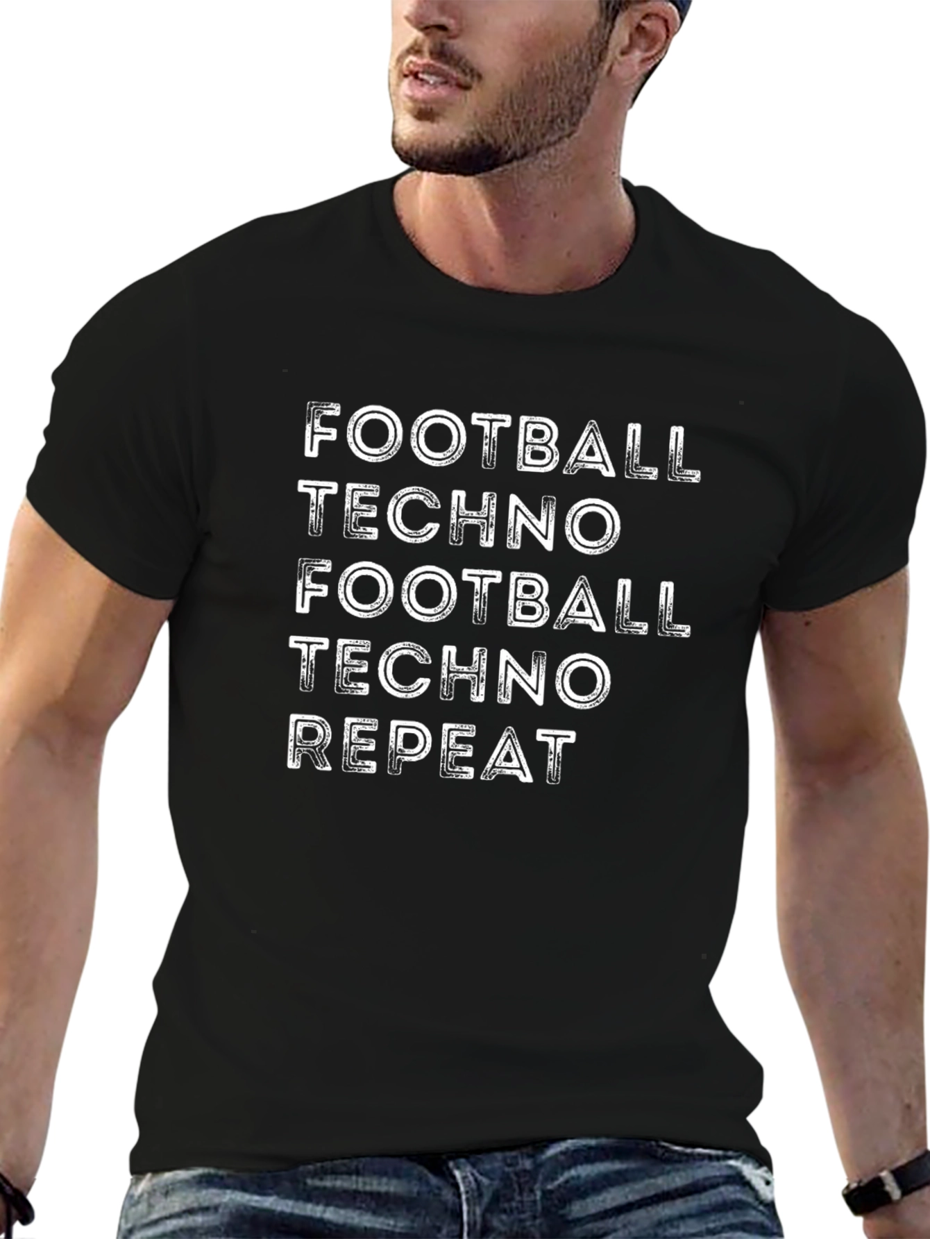 Football Techno Repeat Graphic T-Shirt