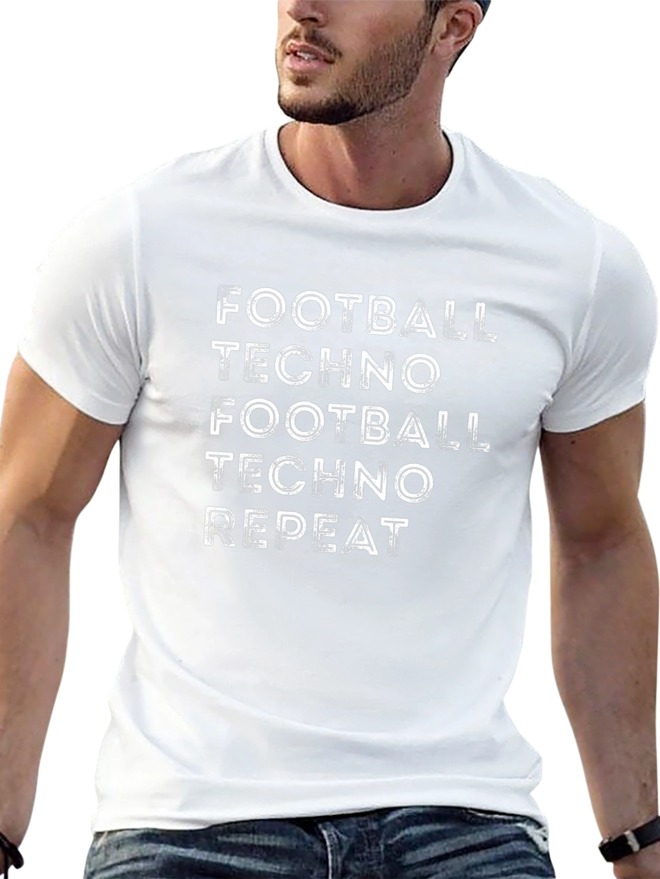 Football Techno Repeat Graphic T-Shirt