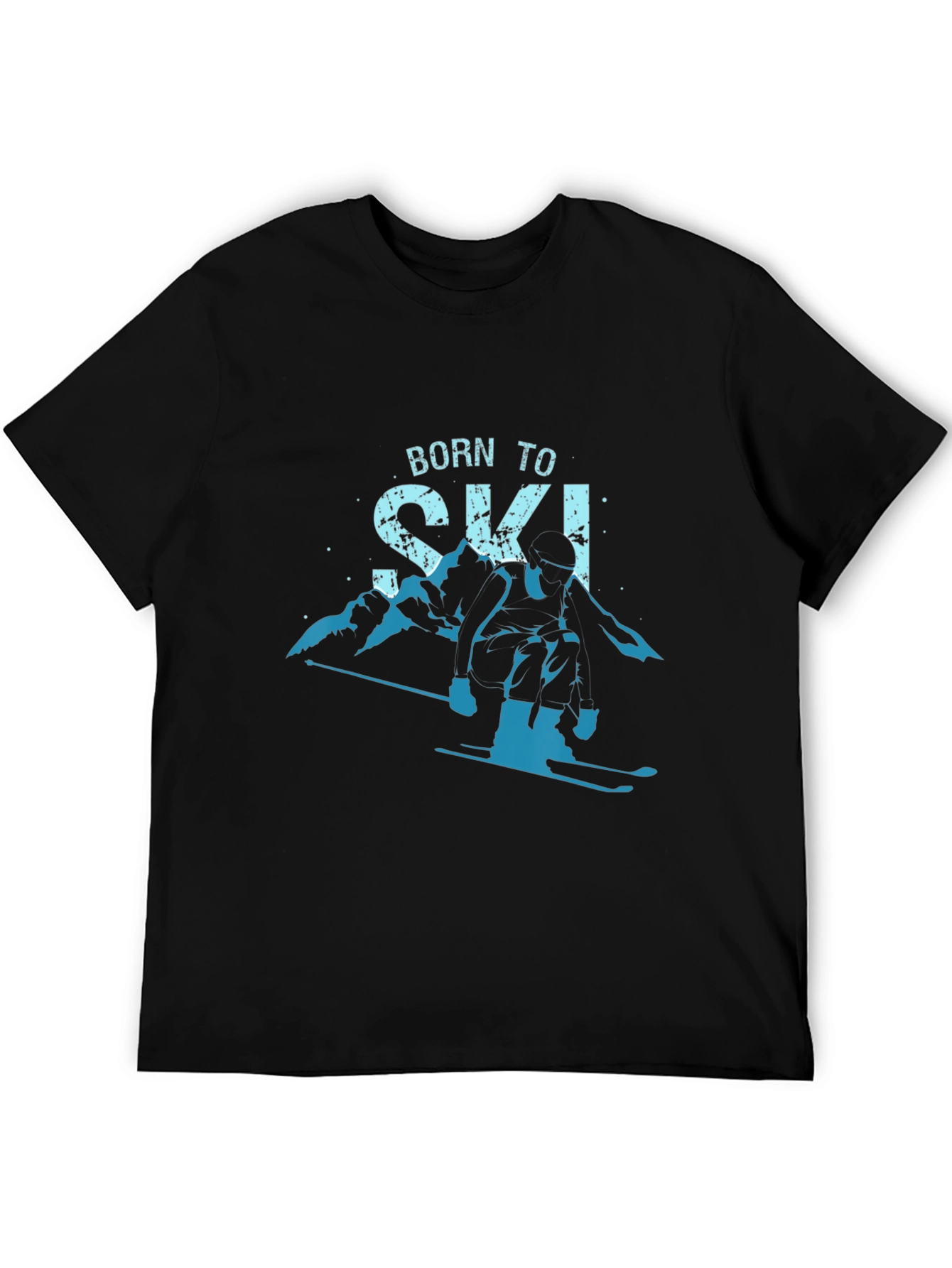 Born To Ski T-Shirt Mountain Graphic Tee