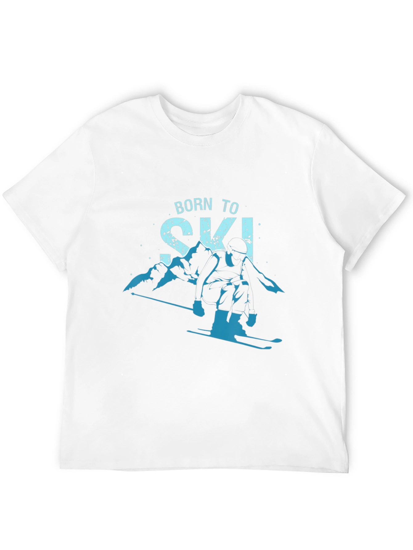 Born To Ski T-Shirt Mountain Graphic Tee