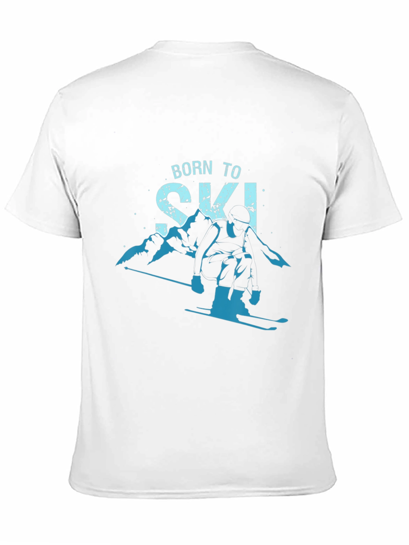 Born To Ski T-Shirt Mountain Graphic Tee