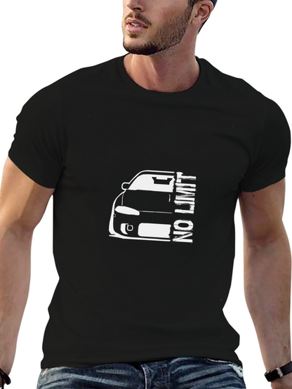 No Limit Car Graphic Black T-Shirt
