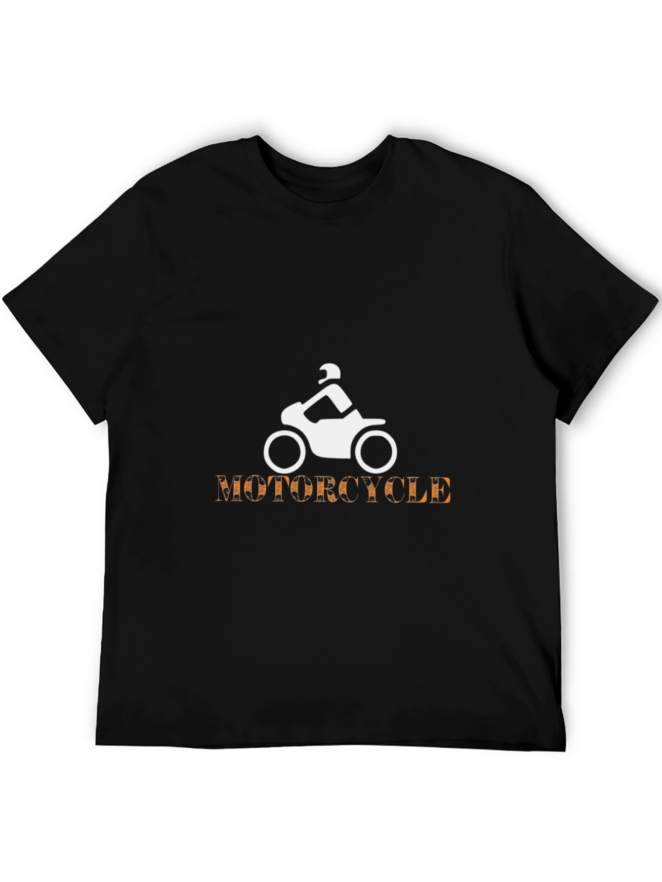 Mens Black Motorcycle Graphic Tee
