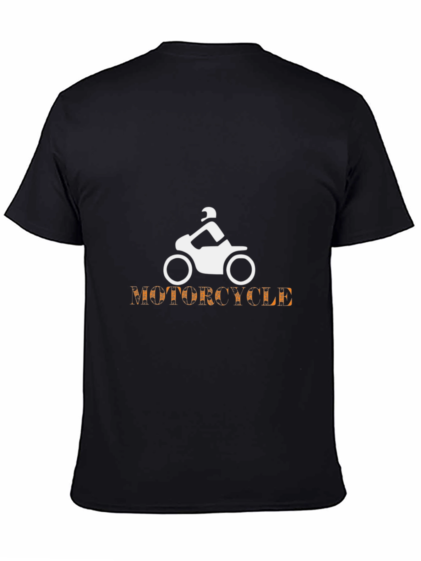 Mens Black Motorcycle Graphic Tee