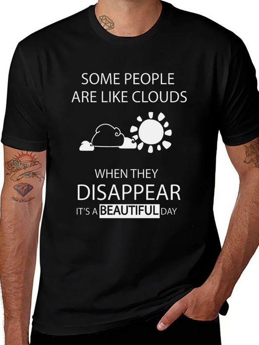 Funny Cloud Disappear Graphic T-Shirt