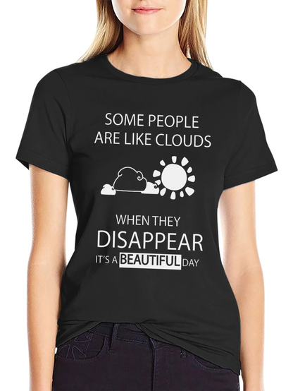 Funny Cloud Disappear Graphic T-Shirt