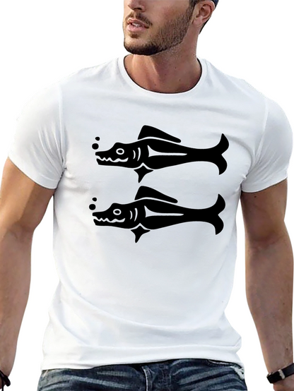 Black Fish Graphic T-Shirt - Stylish Mens Tee
