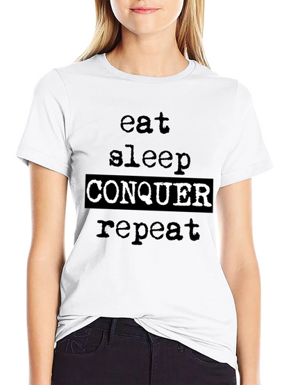 Eat Sleep Conquer Repeat Graphic Tee