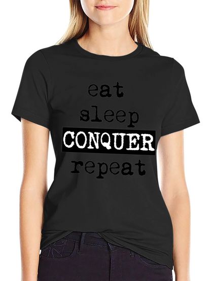 Eat Sleep Conquer Repeat Graphic Tee