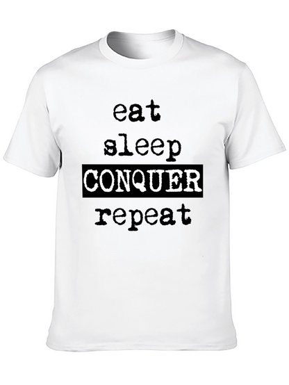 Eat Sleep Conquer Repeat Graphic Tee