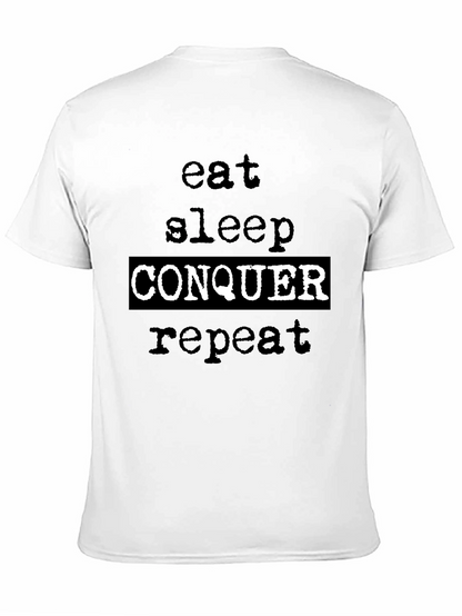 Eat Sleep Conquer Repeat Graphic Tee
