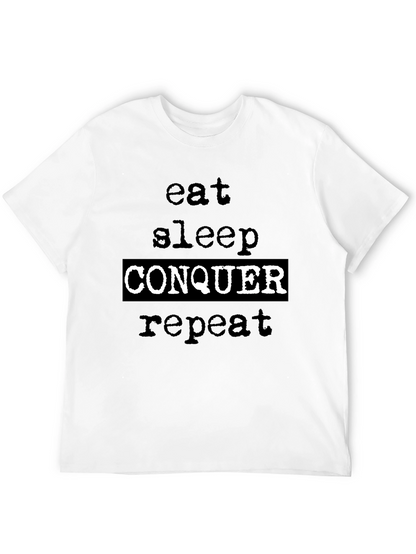Eat Sleep Conquer Repeat Graphic Tee