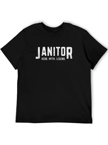 Janitor Hero Legend Black T-Shirt