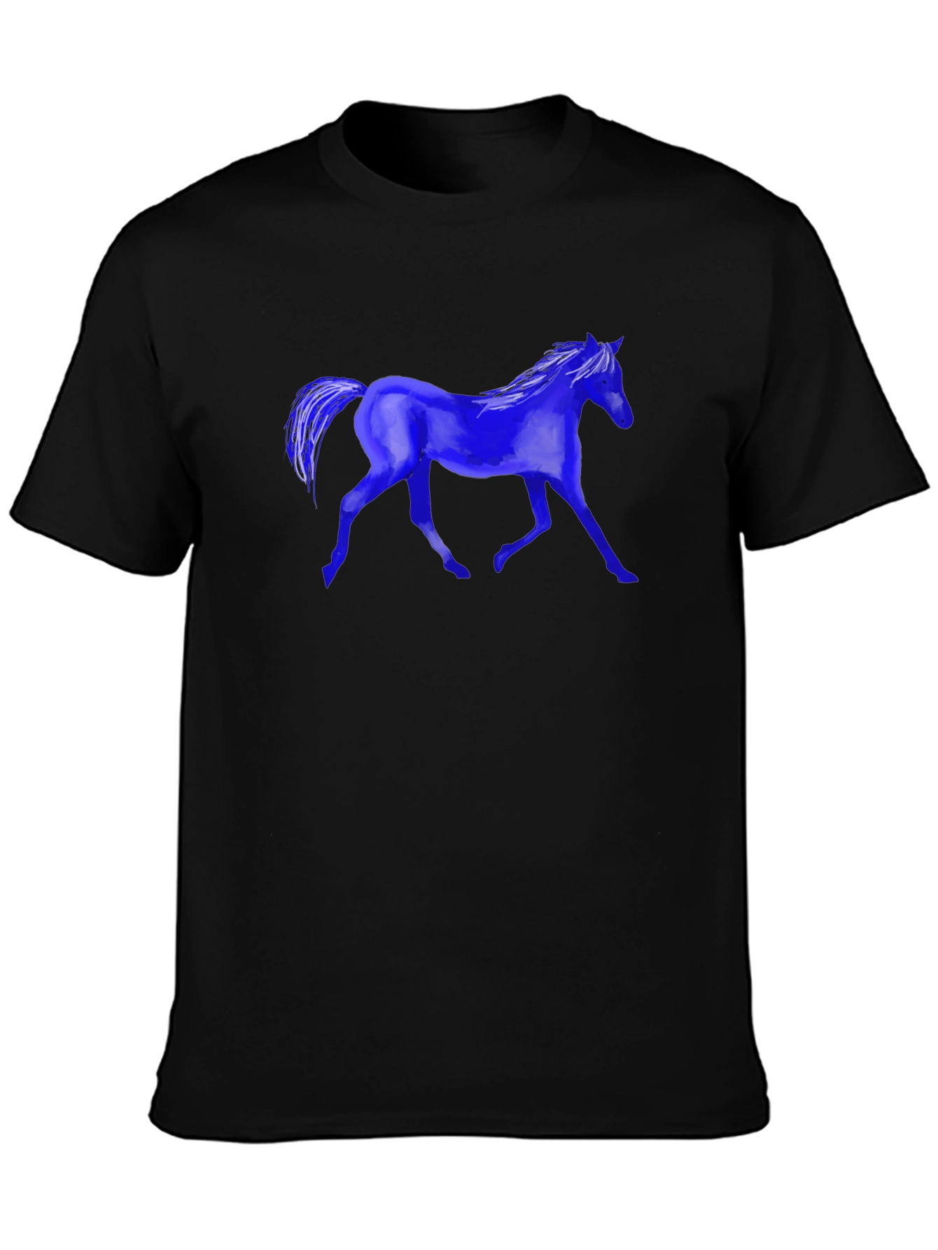 Blue Horse Graphic T-Shirt