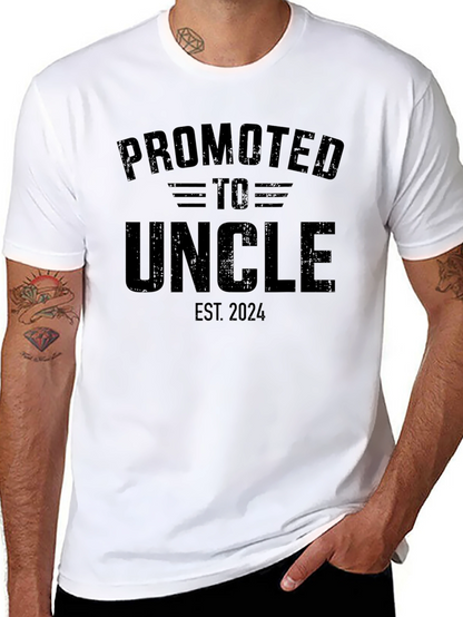 Promoted to Uncle Est. 2024 Mens Graphic Tee