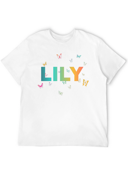 Lily Butterfly Graphic Tee - Stylish & Unique