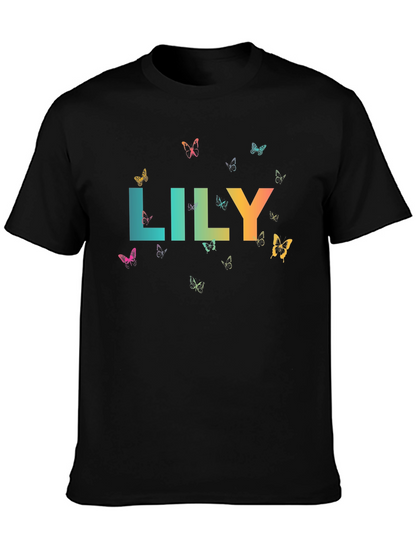 Lily Butterfly Graphic Tee - Stylish & Unique