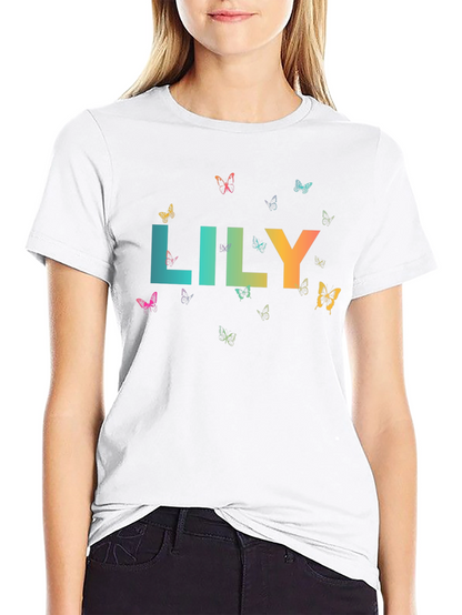 Lily Butterfly Graphic Tee - Stylish & Unique