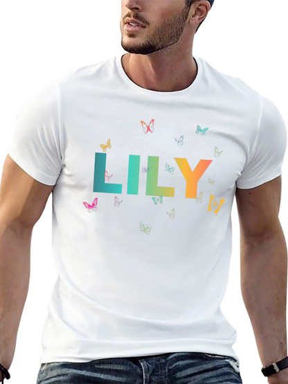 Lily Butterfly Graphic Tee - Stylish & Unique