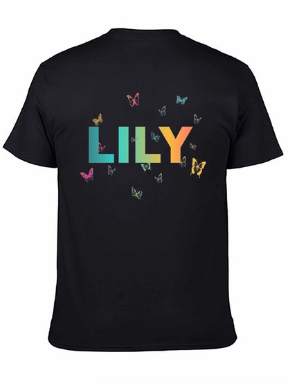 Lily Butterfly Graphic Tee - Stylish & Unique
