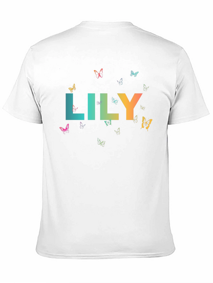 Lily Butterfly Graphic Tee - Stylish & Unique