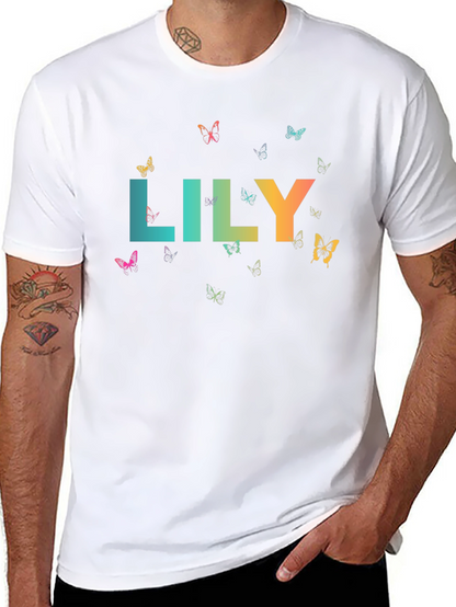 Lily Butterfly Graphic Tee - Stylish & Unique