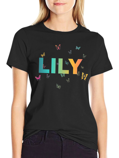 Lily Butterfly Graphic Tee - Stylish & Unique