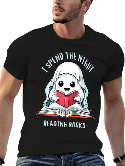 Ghost Reading Books T-Shirt