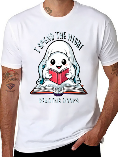 Ghost Reading Books T-Shirt