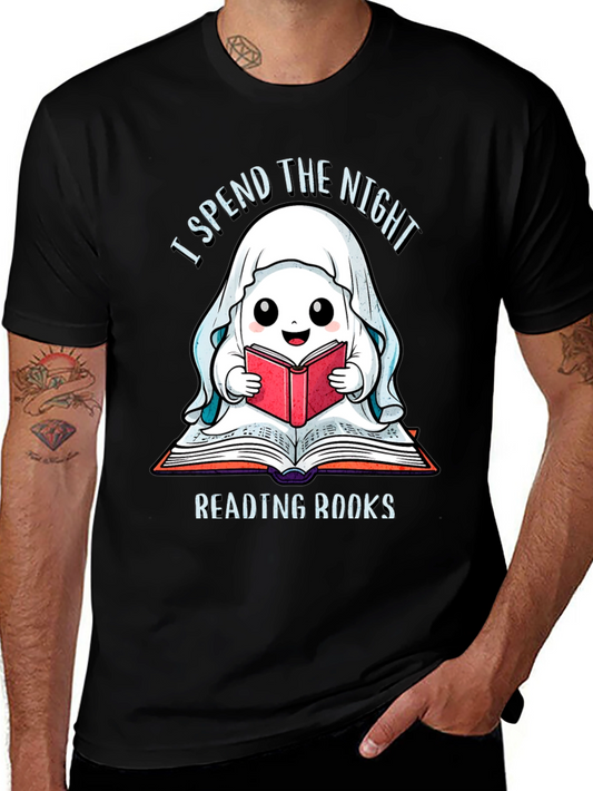 Ghost Reading Books T-Shirt
