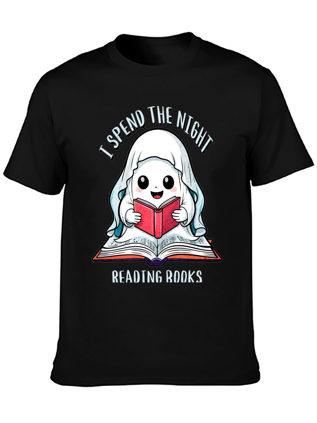 Ghost Reading Books T-Shirt