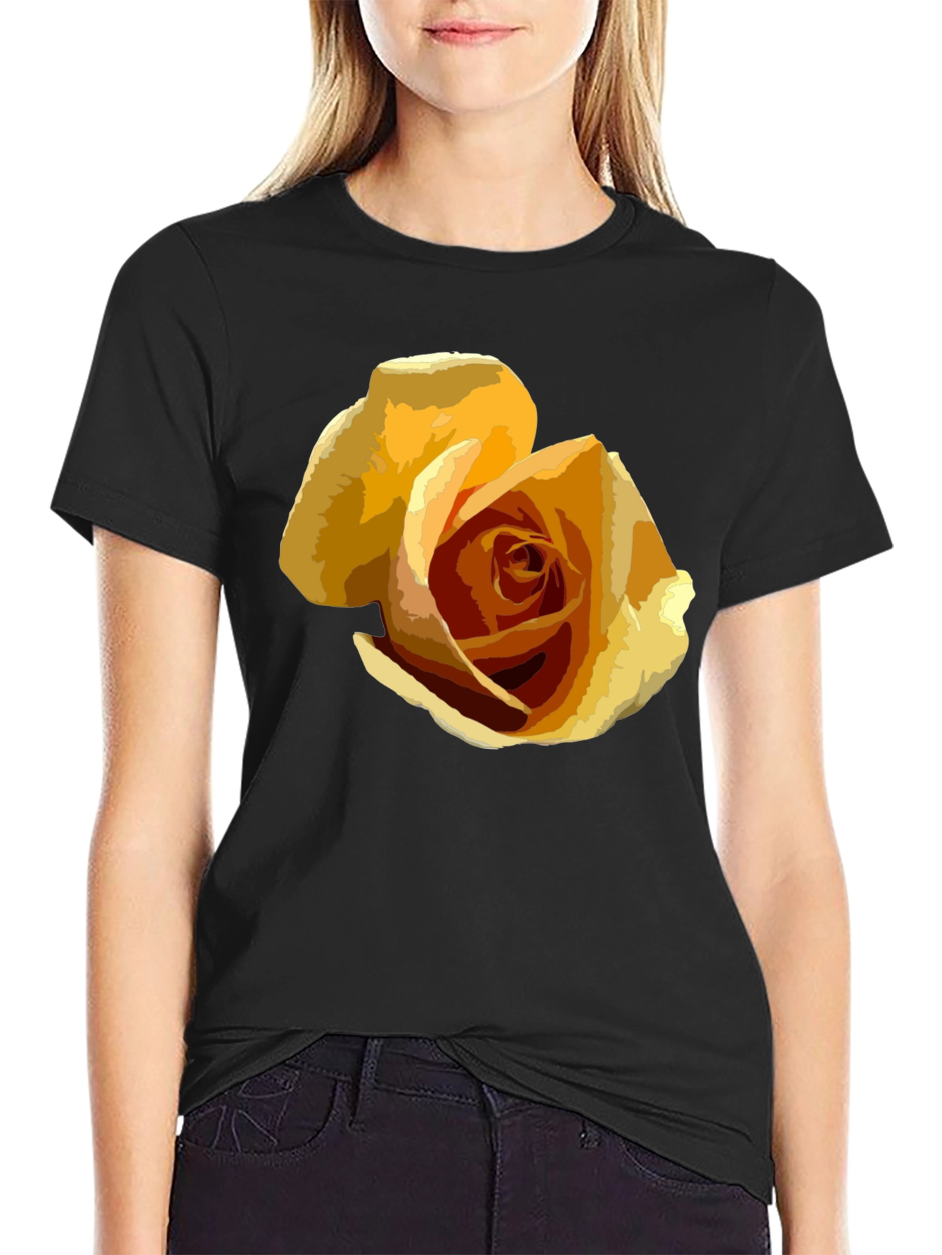 Rose Graphic T-Shirt - Modern Artistic Tee