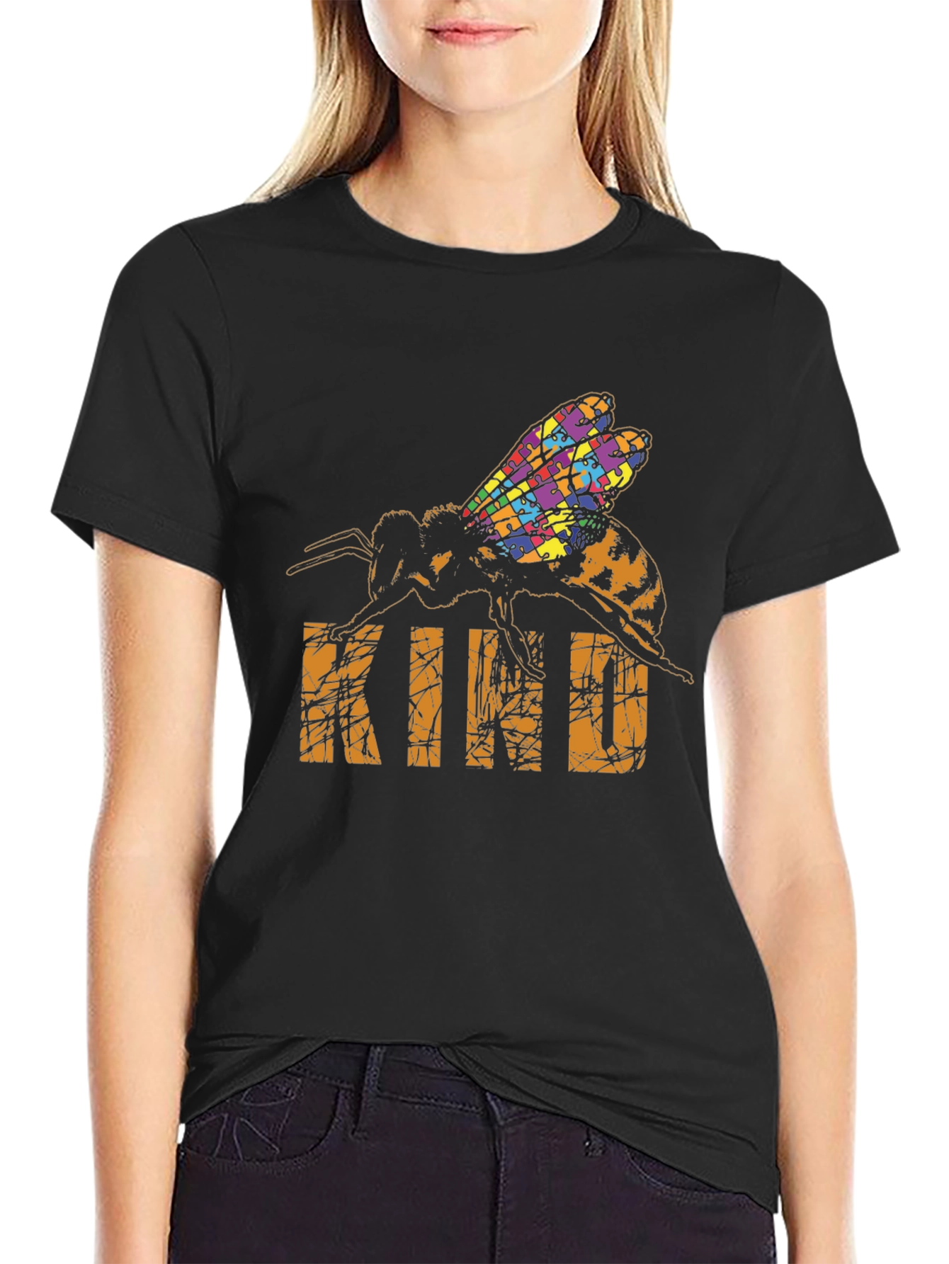Be Kind Bee Autism Puzzle T-Shirt