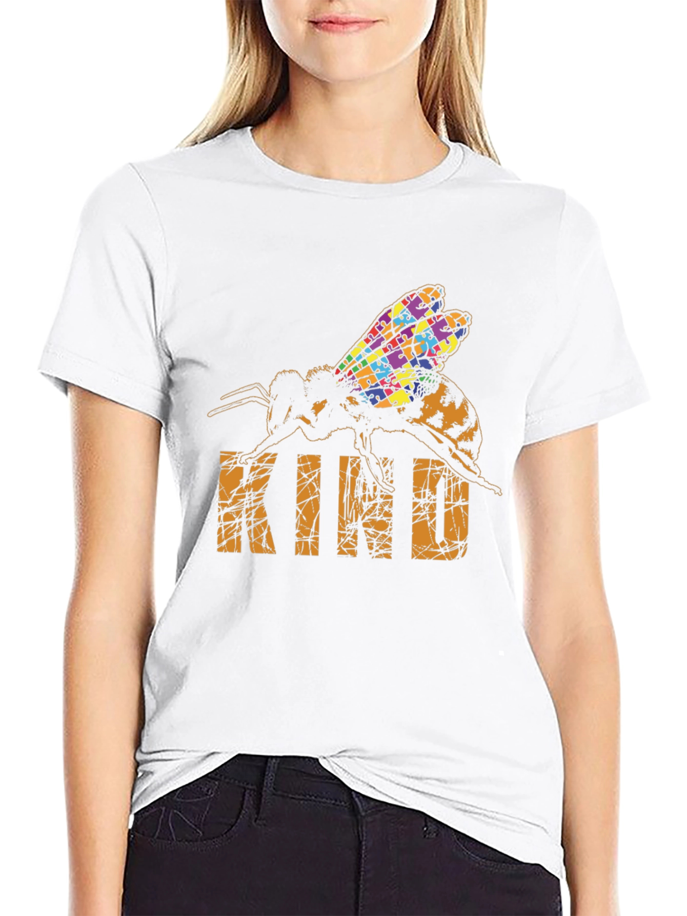 Be Kind Bee Autism Puzzle T-Shirt
