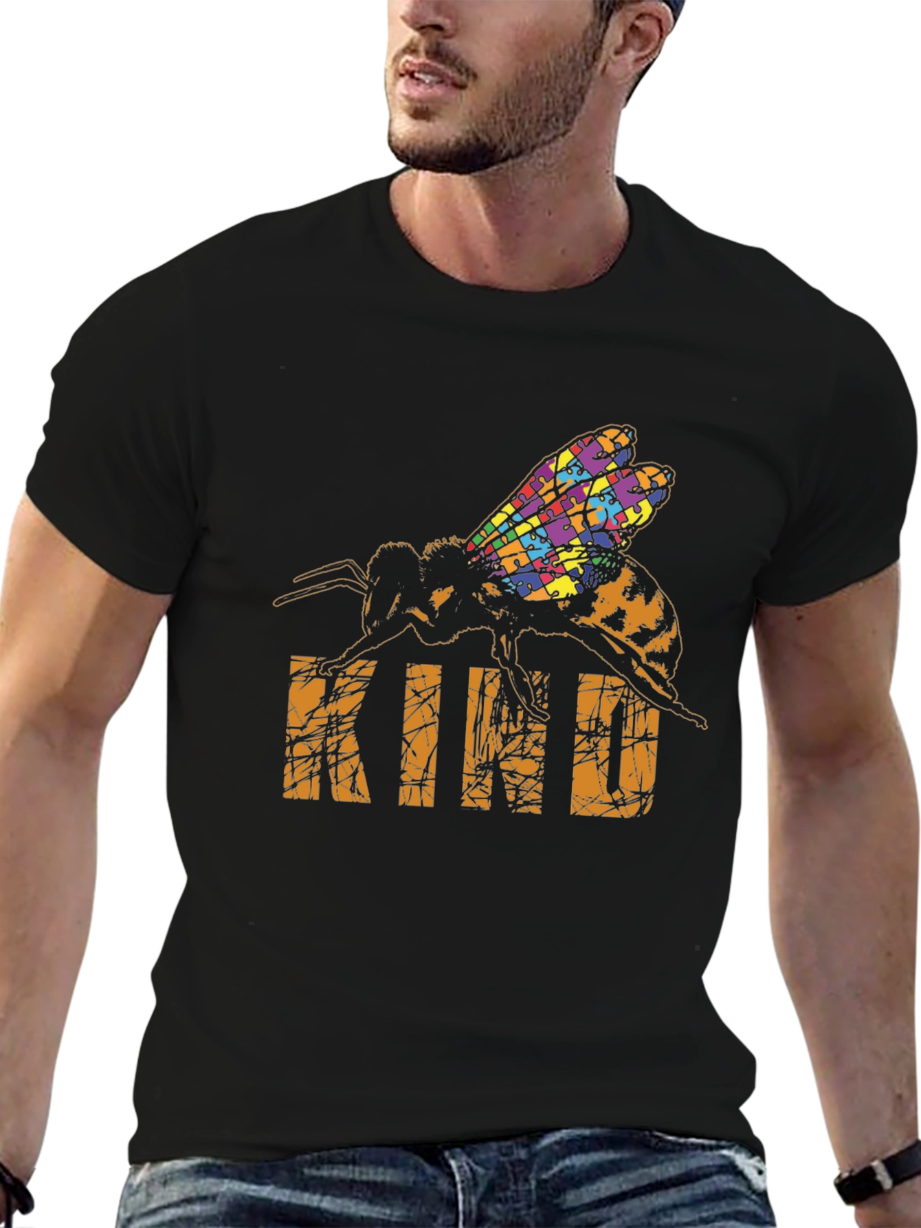 Be Kind Bee Autism Puzzle T-Shirt
