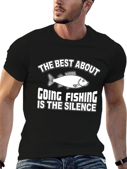 Fishing Silence Graphic Tee - Humor T-Shirt