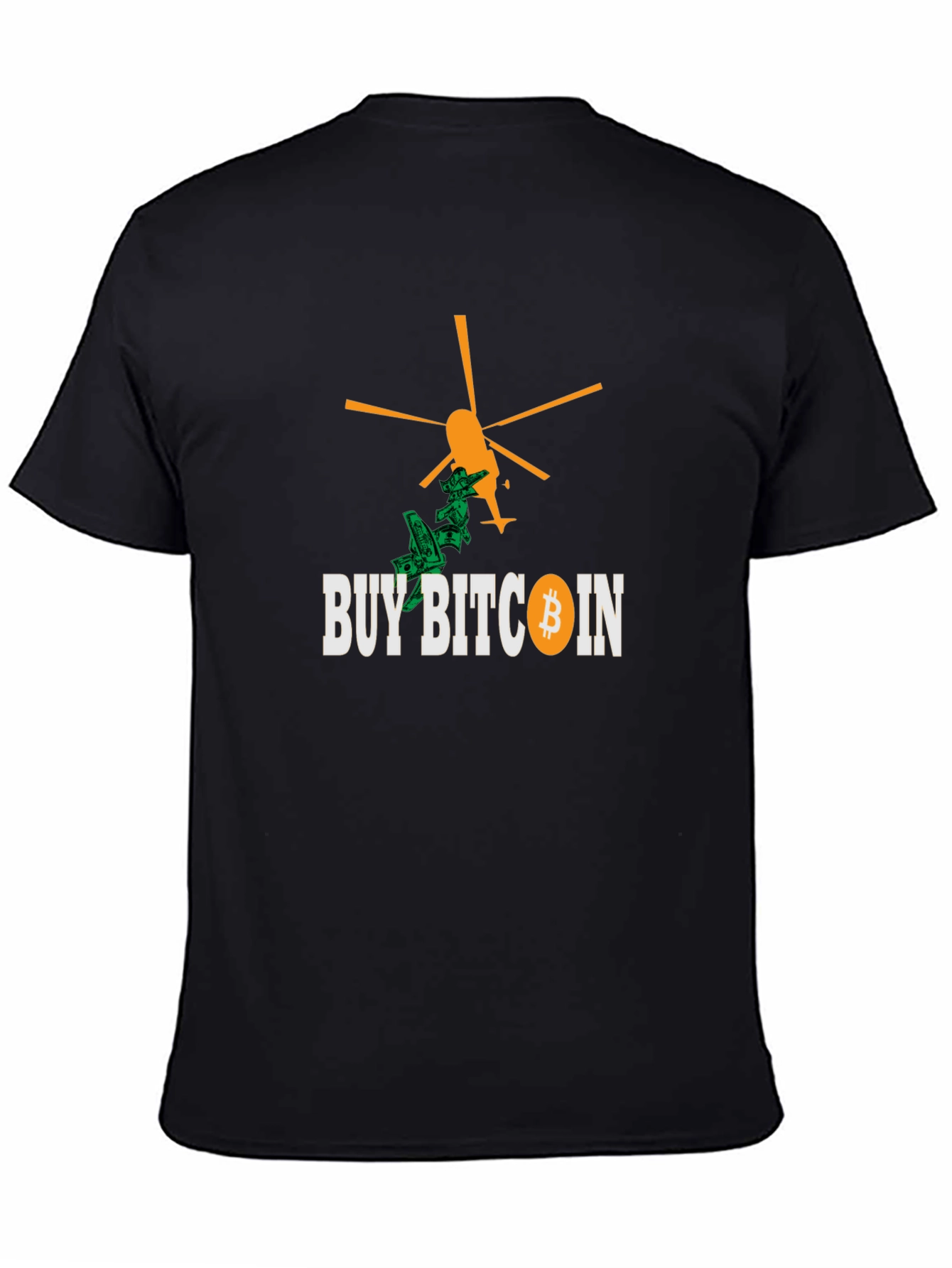 Buy Bitcoin Black T-Shirt - Crypto Helicopter Money