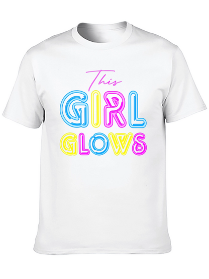 This Girl Glows T-Shirt - Neon Graphic Tee