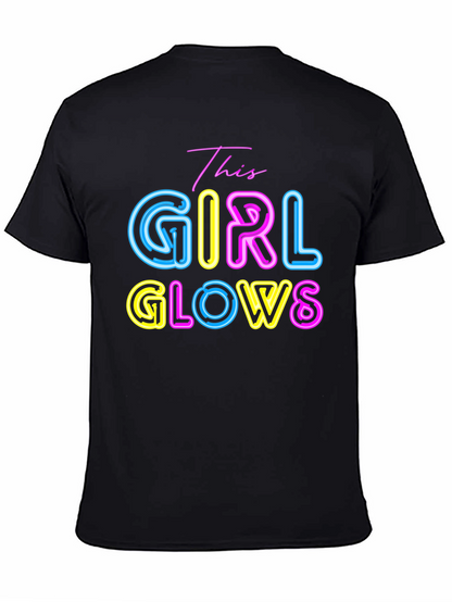This Girl Glows T-Shirt - Neon Graphic Tee