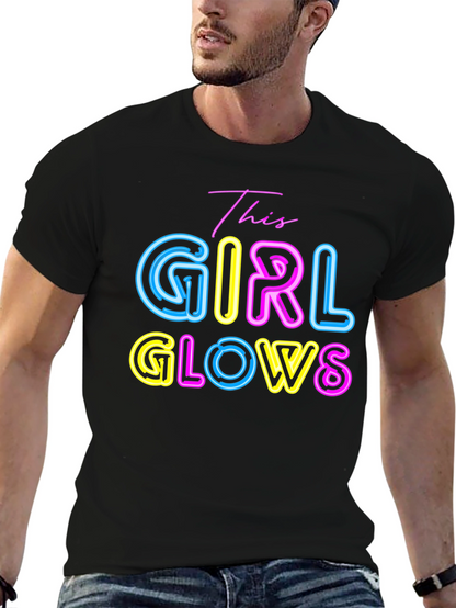 This Girl Glows T-Shirt - Neon Graphic Tee